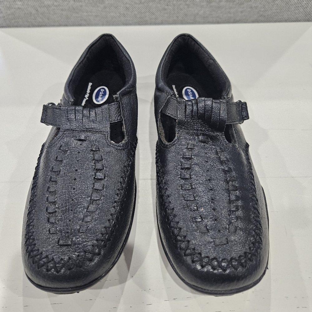 Dr. Scholl's Womens Black Woven Loafers Size 7